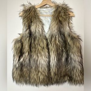 MOB WIFE Aesthetic faux fur vest waistcoat